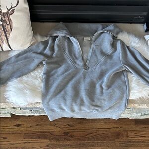 Varley Vine Steel Gray Half-Zip Top